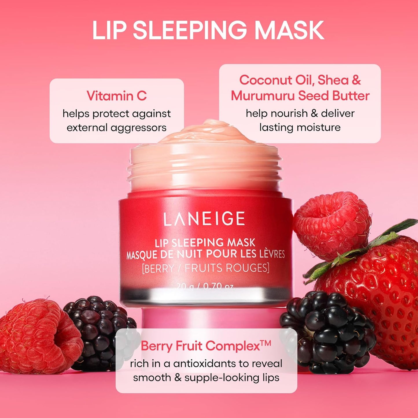 LANEIGE Set Of 5 Midnight Minis Lip Sleeping Mask For Soft & Hydrated Lips