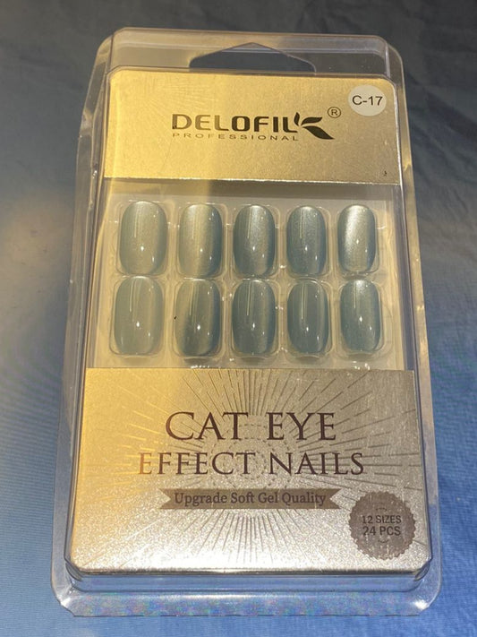 Delofil Cat Eye Artificial Nails 24 PC, C-17