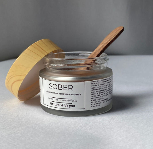 Sober Pigmentation Removal Face Pack made with 100% natural ingredients