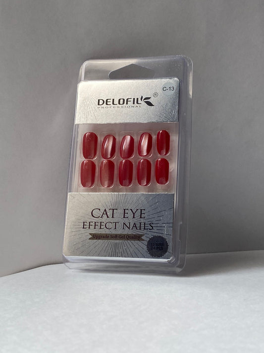 Delofil Cat Eye Artificial Nails 24 PC, C-13
