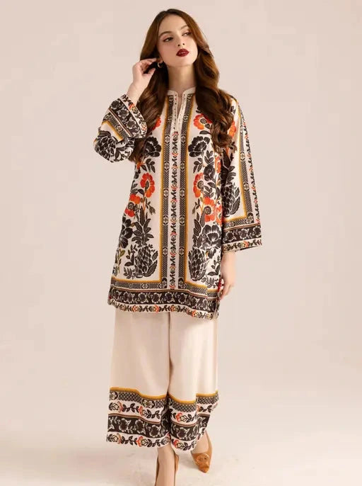 Jaipuri Kurti with Floral print Top and Palazzo set
