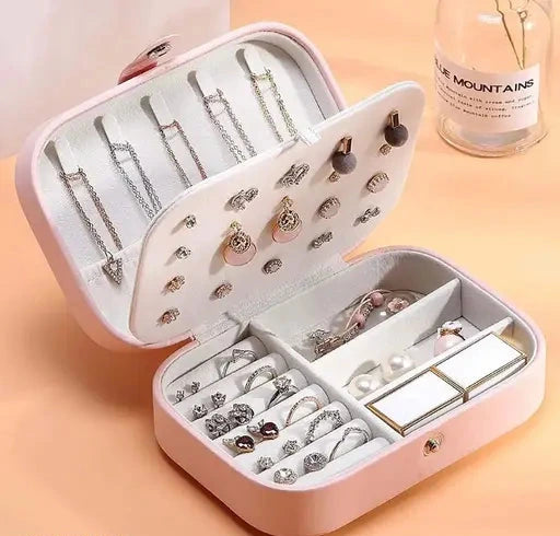 Premium Portable Faux Leather Jewelry Organizer