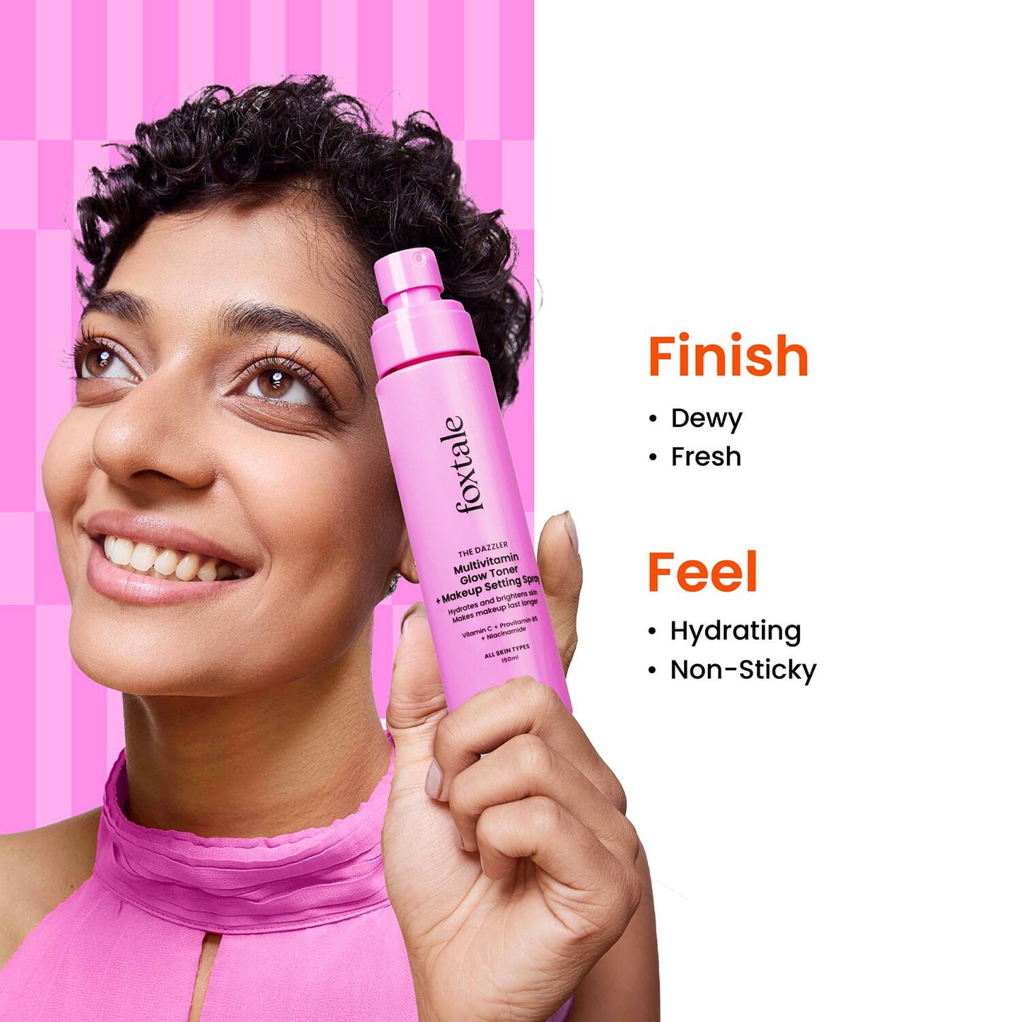 Foxtale The Dazzler Multivitamin Glow Toner + Makeup Setting Spray (150 ml)