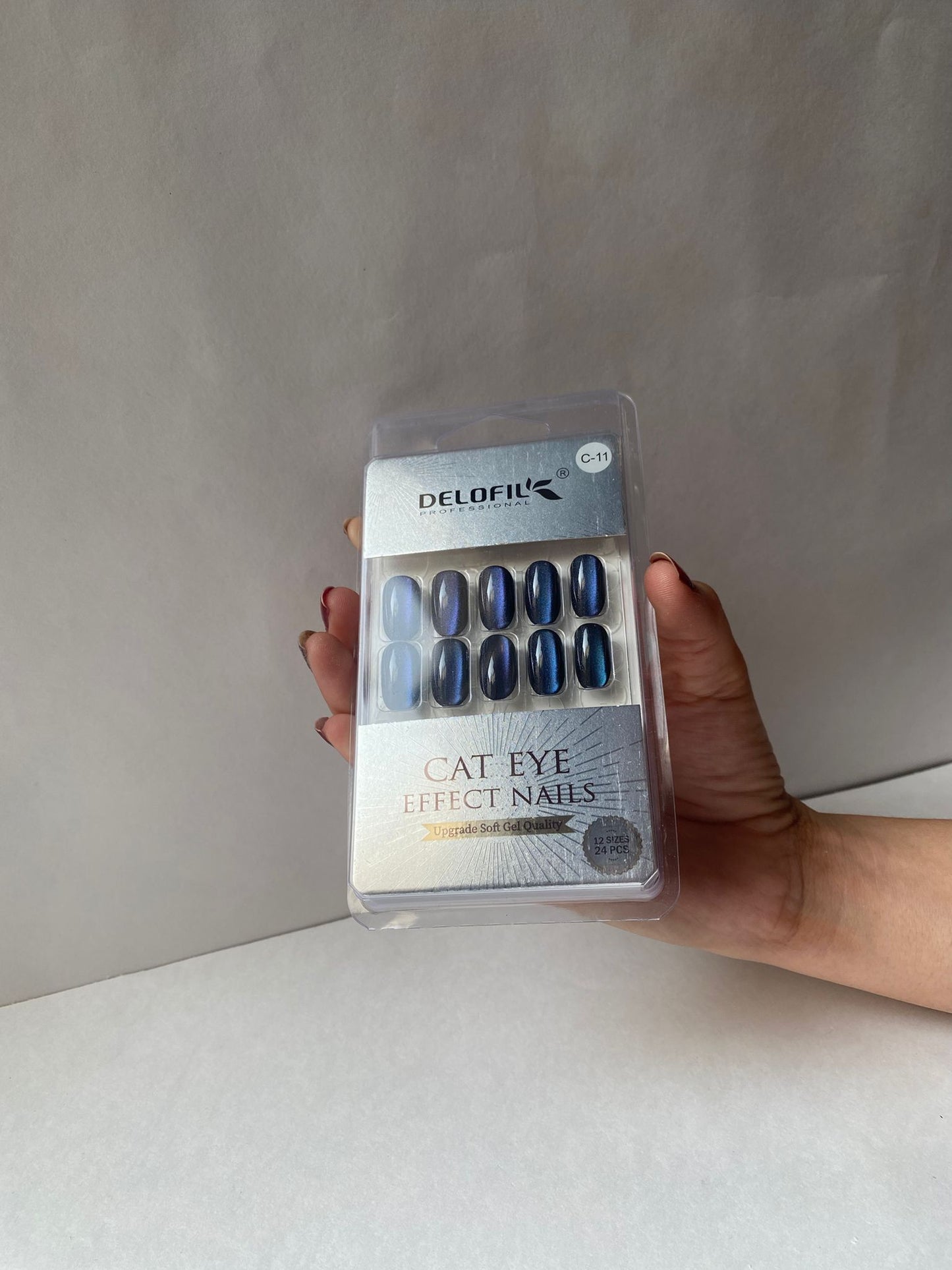 Delofil Cat Eye Artificial Nails 24 PC, C-11