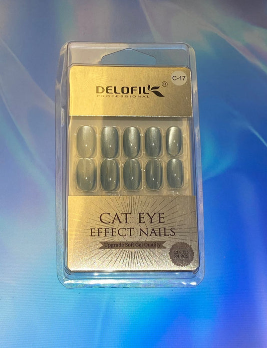 Delofil Cat Eye Artificial Nails 24 PC, C-17