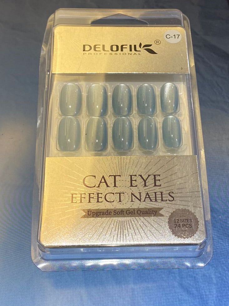 Delofil Cat Eye Artificial Nails 24 PC, C-17