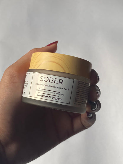 Sober Pigmentation Removal Face Pack made with 100% natural ingredients