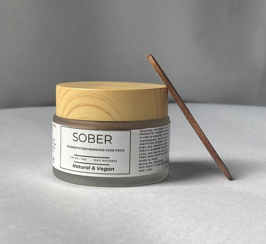 Sober Pigmentation Removal Face Pack made with 100% natural ingredients