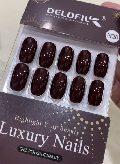 DELOFIL  PROFESSIONAL ARTIFICIAL NAILS 24PC- N28