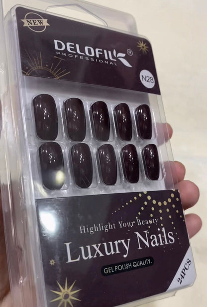 DELOFIL  PROFESSIONAL ARTIFICIAL NAILS 24PC- N28