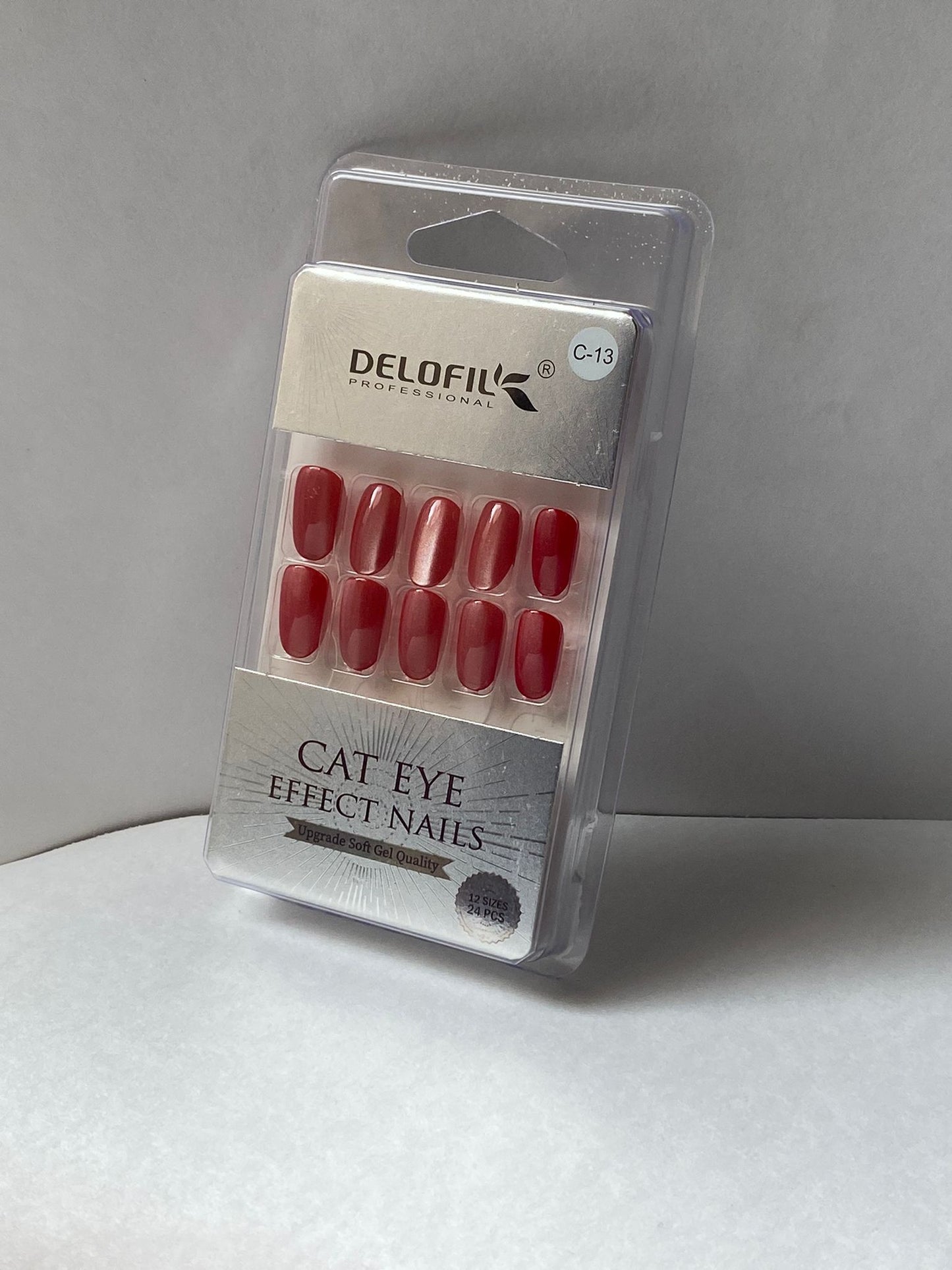 Delofil Cat Eye Artificial Nails 24 PC, C-13