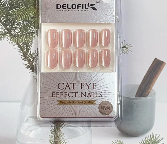 Delofil Cat Eye Artificial Nails 24 PC, C-2