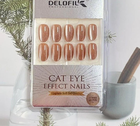 Delofil Cat Eye Artificial Nails 24 PC, C-3