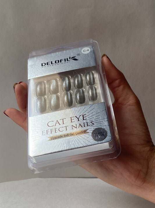 Delofil Cat Eye Artificial Nails 24 PC, C-4