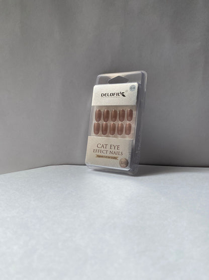 Delofil Cat Eye Artificial Nails 24 PC, C-5