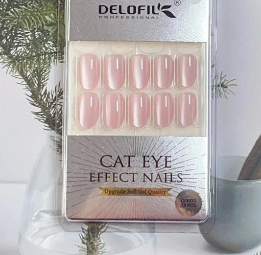 Delofil Cat Eye Artificial Nails 24 PC, C-1